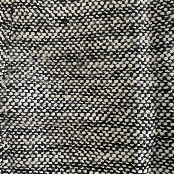 black and white tweed wool crew skirt - Picture 2 of 4